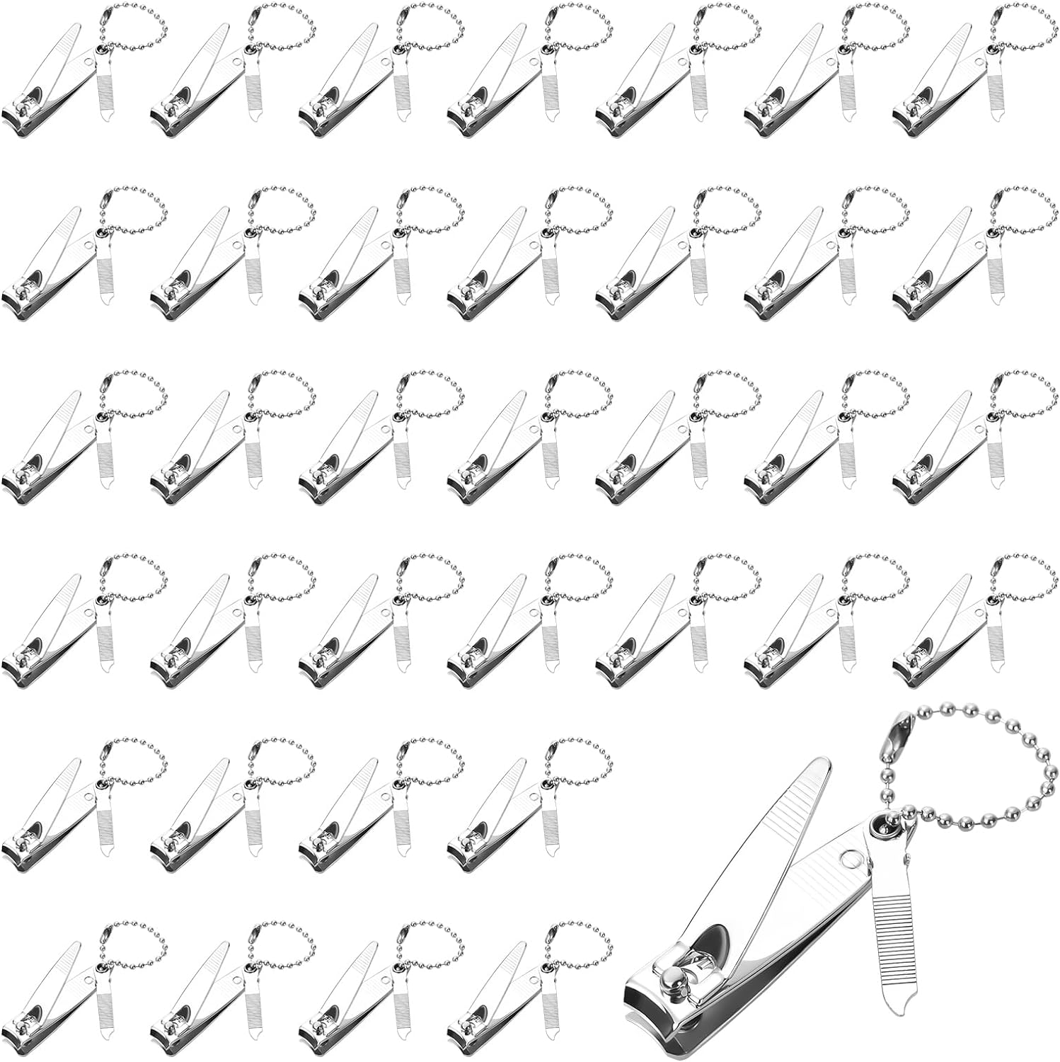 28 Pieces Fingernail Nail Clippers Bulk Thick Stainless Steel Toe Nail Clippers Nail Cutter Set Portable Sturdy Nail Clippers for Men and Women (Multifunctional Style)