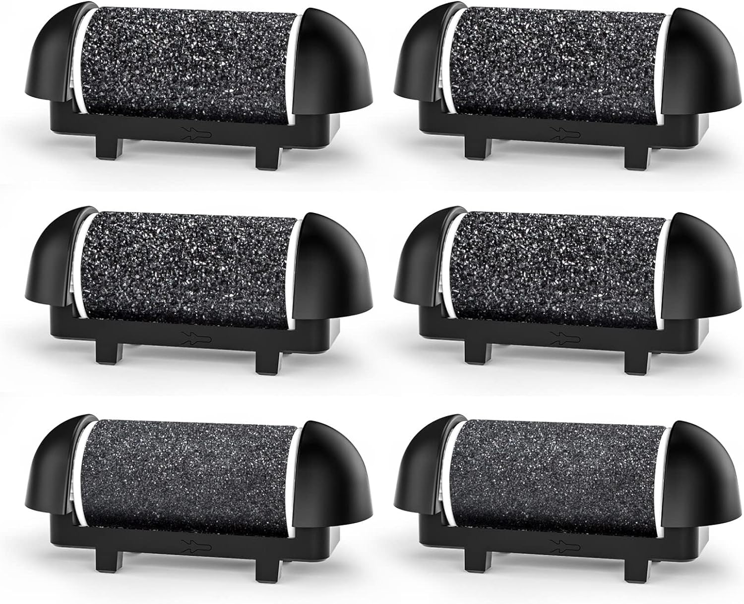 6 Pack Replacement Roller Refill Heads for Electric Callus Remover for Feet,Pedicure Kit Refill Rollers Extra 4 Regular Coarse & 2 Fine Coarse Electronic Foot File