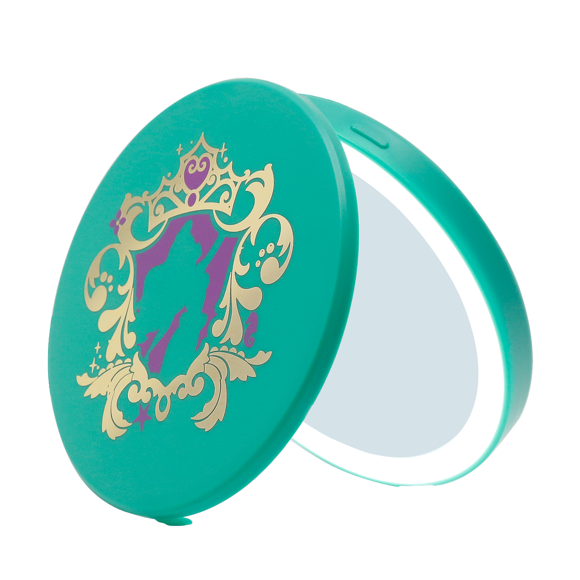 Ariel Compact Mirror with Wireless Power Bank Charging Base